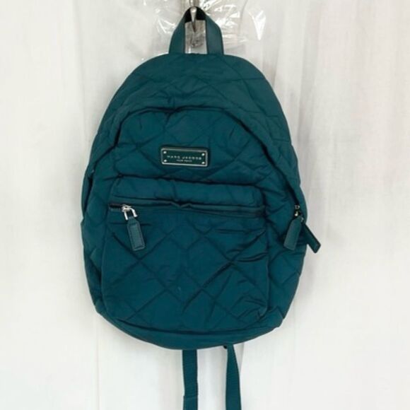Marc Jacobs Quilted Nylon Backpack Deep Teal Blue - Picture 3 of 13